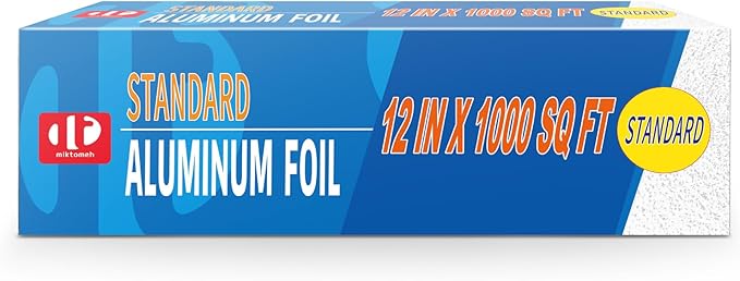 Standard Aluminum Foil 12" x 1000 Sq Ft by miktomeh