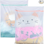 2 Pack Delicates Bag for Washing Machine, 31 x 23 inch Oversize Fine Mesh by TennWell