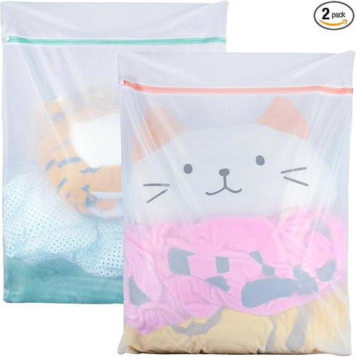 2 Pack Delicates Bag for Washing Machine, 31 x 23 inch Oversize Fine Mesh by TennWell
