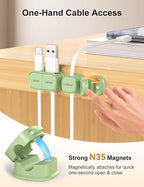 6 Pack Magnetic Cable Clips, Laitver Cord Organizer Holder Strong Adhesive Desk - Image 4
