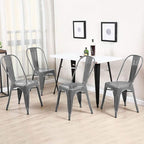 FDW Dining Chairs Set of 4 - Indoor/Outdoor, Metal, 18 Inch Seat Height, 330LBS Weight Capacity, Stackable, Restaurant & Bar Chairs - Image 6