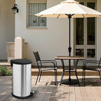 10 Gallon Stainless Steel Trash Can – Round Tall Design, Hands-Free Pedal - Image 7