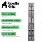 GORILLA GRIP Over the Door Shoe Organizer, 12 Large Breathable Mesh Pockets - Image 2