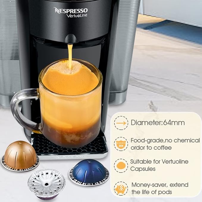 CAPMESSO Aluminum Foils Lids to Reuse Vertuoline Capsules Coffee Pods Compatible - Image 3