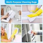 GLIMGLINT White Microfiber Cleaning Cloth, 100 Pack Cleaning Rags, Ultra - Image 3