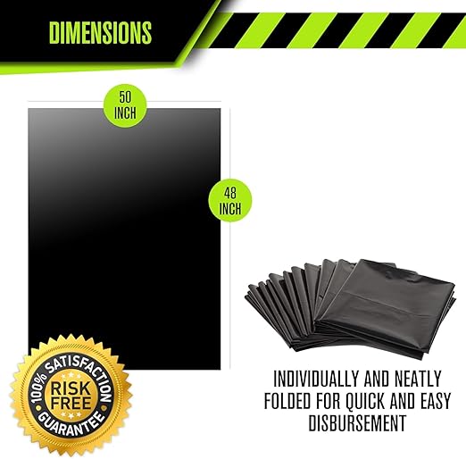 Aluf Plastics 65 Gal Black Heavy Duty Garbage Bags 1.5 Mil - Image 3