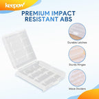 KEEPOW 12 Pcs AA/AAA Battery Storage Case Holder Box - Image 4