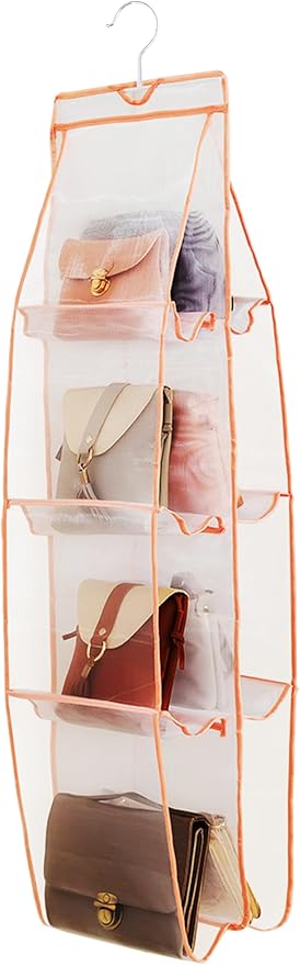 AARAINBOW 1 Pack Hanging Handbag Purse Organizer, 8 Pockets Purse Bag Organizer by AARAINBOW