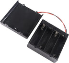 4Pcs 4 Slots 1.5V AA Battery Case Holder 4 x 1.5V AA Battery Spring Clip - Image 2