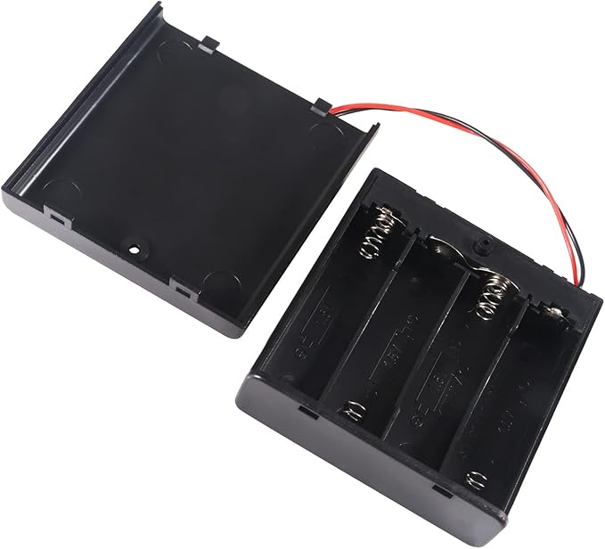 4Pcs 4 Slots 1.5V AA Battery Case Holder 4 x 1.5V AA Battery Spring Clip - Image 2