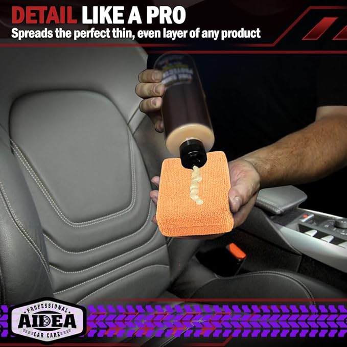 AIDEA Microfiber Applicator Pad-8Pack, Car Wash Sponge, Premium Microfiber - Image 5