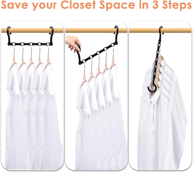 College Dorm Room Essentials, Magic Hangers Space Saving Clothes Hanger - Image 4