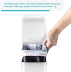 Home Zone Living 2-Pack 1.3 Gallon Small White Bathroom Trash Can - Image 3