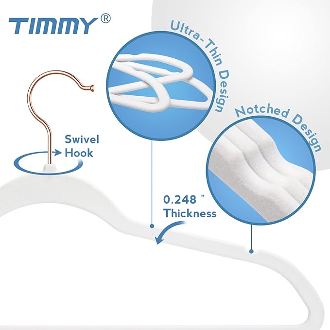TIMMY Hangers Non-Slip Velvet Hangers - Image 2