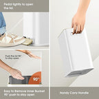 Small Bathroom Trash Can with Lid Soft Close, 5L / 1.3 Gallon Slim Garbage Can - Image 6