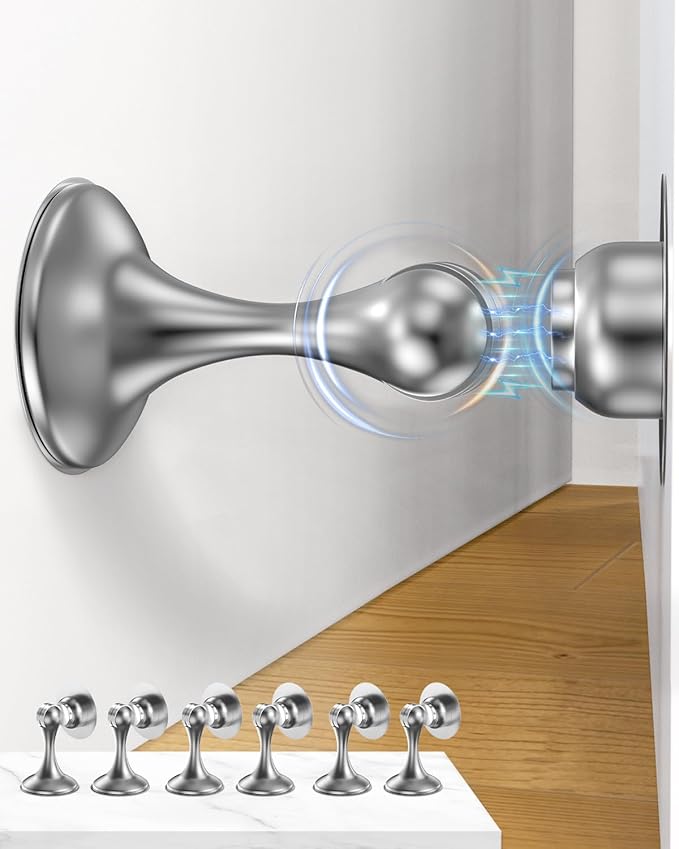 Magnetic Door Stoppers 6 Pack, Stainless Steel Door Stops - Image 8