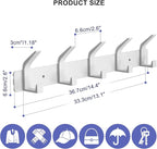 Coat Rack Wall Mounted, 5 Coat Hooks - Image 2