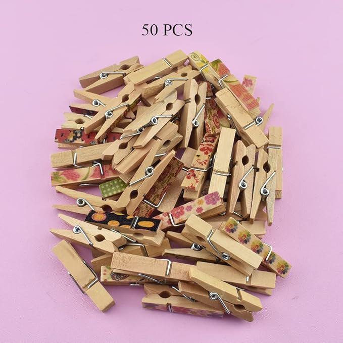 HAHIYO Colorful Painted Wooden Clothes Pins Clothespins Small Aviod Fall Apart - Image 6