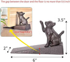 Sungmor Heavy Duty Cast Iron Cat Door Stops | Decorative Cute Animal Statue - Image 2