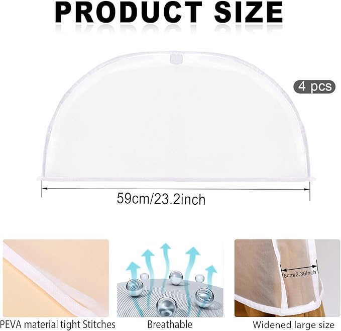 4 Pack Clear Clothing Hanger Shoulder Covers - Image 3