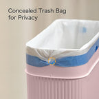 Bathroom Trash Can with Lid, 12L Small Plastic Garbage Can - Image 6