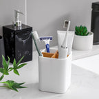 Bamboo Toothbrush Holder for Bathrooms, 4 Slots Toothbrush and Toothpaste - Image 3