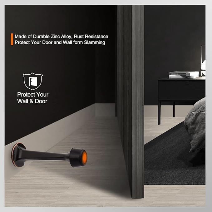 6 Pack Solid Rigid Door Stops - Image 5