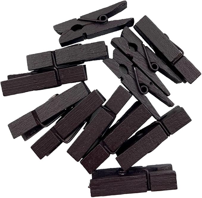 100pcs 35mm Natural Wooden Clips Photo Clips Clothespin DIY Wedding Party by Unknown