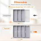 Lifewit Utensil Organizer for Kitchen Drawer, Expandable Cooking Silverware Tray - Image 3