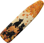 Fall Leaves Cat Pumpkins Ironing Board Covers Standard Washable Ironing Board by Darisoco