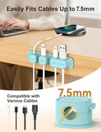 6 Pack Magnetic Cable Clips, Laitver Cord Organizer Holder Strong Adhesive Desk - Image 7
