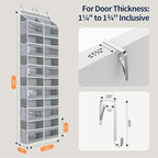 Yecaye 6-Tier Over The Door Organizer Dual-Column of 12 Compartments, College - Image 6