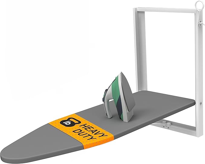Xabitat Wall Mounted Ironing Board, 36.2" X 12.2" Compact Mount Fold Down Iron by Xabitat