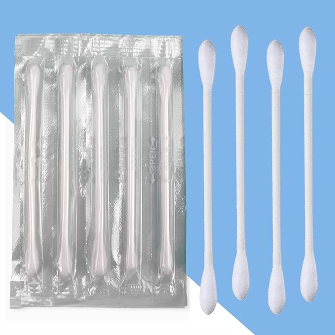 Cotton Swab Individually Wrapped, Double Tipped Cotton Tips by APKULEEP