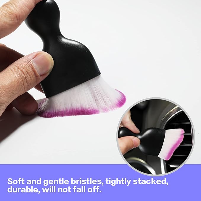 Car Interior Detailing Brush, Soft Bristle Cleaning Brush Car Detailing Brush - Image 4
