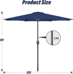 Simple Deluxe 9' Patio Umbrella Outdoor Table Market Yard Umbrella with Push Button Tilt/Crank - Image 6