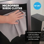 Microfiber Wholesale Premium TV Screen Cleaning Cloth Black | 14”x14” | 3pk | - Image 2