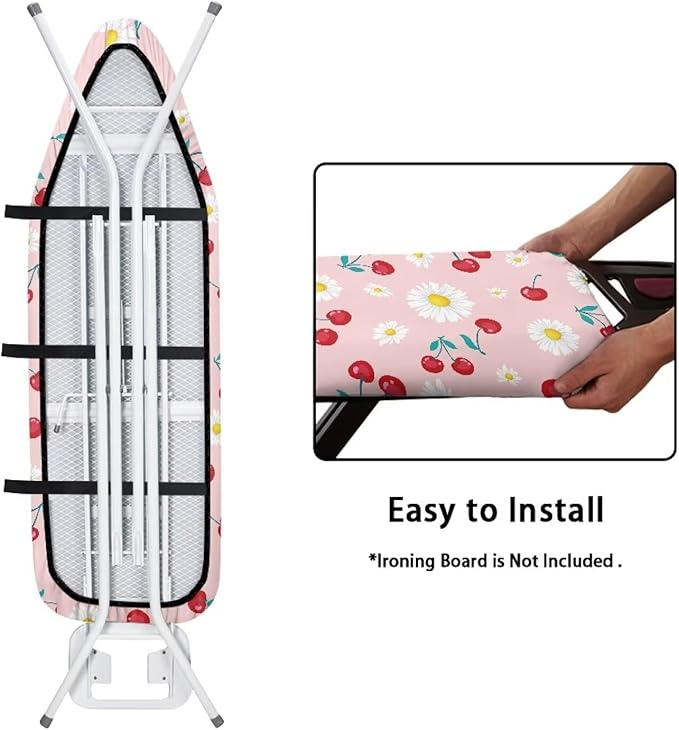 Daisy Cherry Ironing Board Cover and Pad Soft Fabric Cover - Image 5