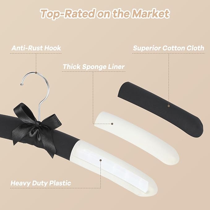 Elegant Padded Hangers for Women Clothing - Image 4