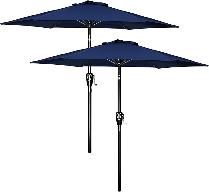 Simple Deluxe 9' Patio Umbrella Outdoor Table Market Yard Umbrella with Push Button Tilt/Crank by SimpleDeluxe