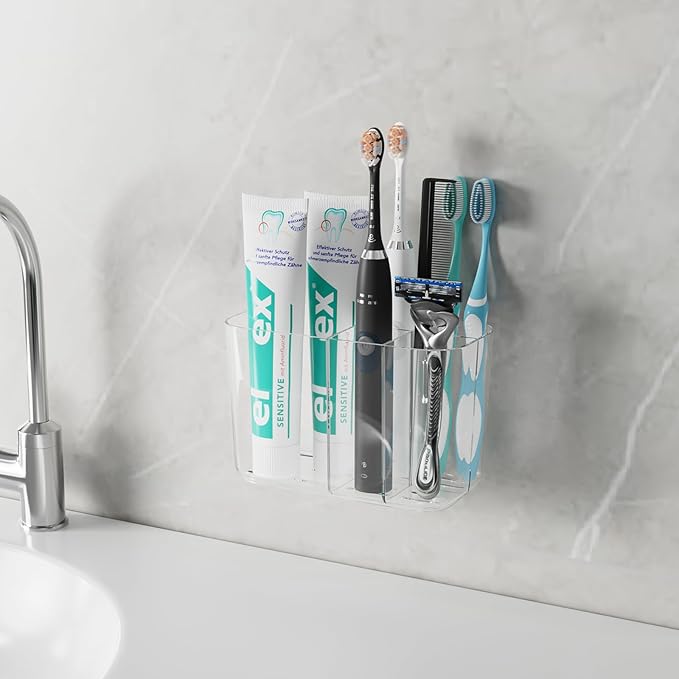 Toothbrush Holder for Bathroom Countertop and Wall - Image 6
