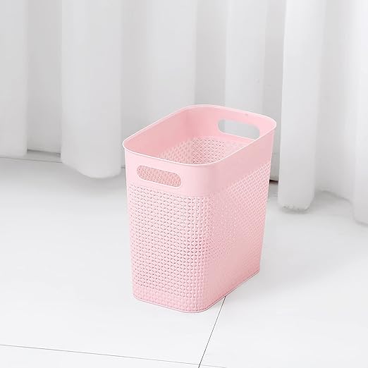 UUJOLY Plastic Small Trash Can Wastebasket, Garbage Container Basket - Image 5