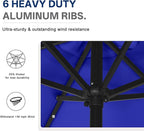 ABCCANOPY Durable Solar Led Patio Umbrellas with 24LED Lights 7.5FT (Royal Blue) - Image 6