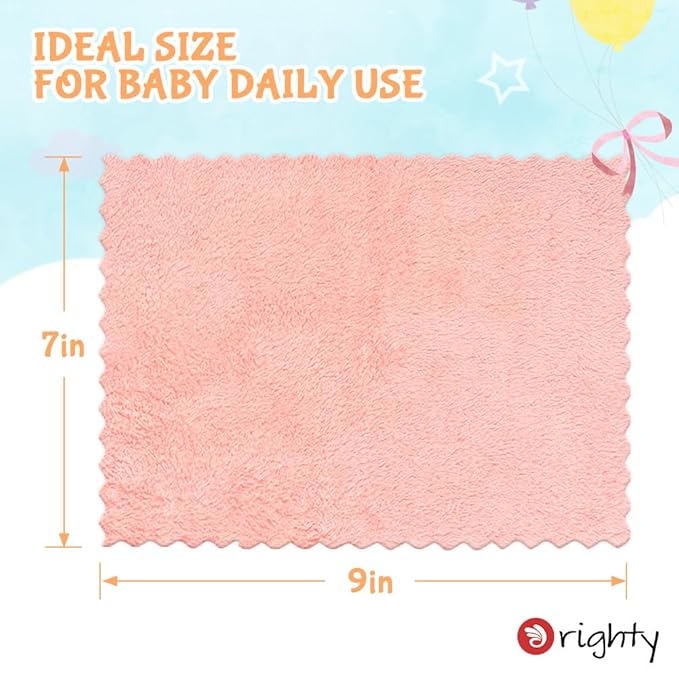 Orighty Baby Washcloths 12 Pack, Microfiber Coral Fleece Baby Face Towels - Image 4