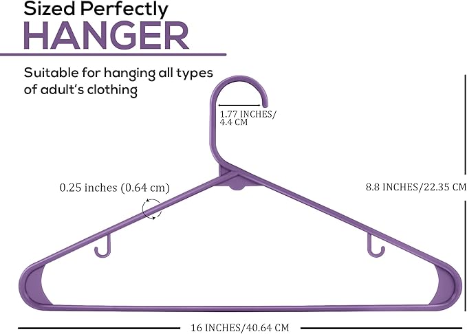 Utopia Home Plastic Hangers 50 Pack - Image 2
