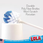 LOLA Classic Toilet Brush, 2 Pack, Durable Fiber Stiff Bristles, Compact Size - Image 4
