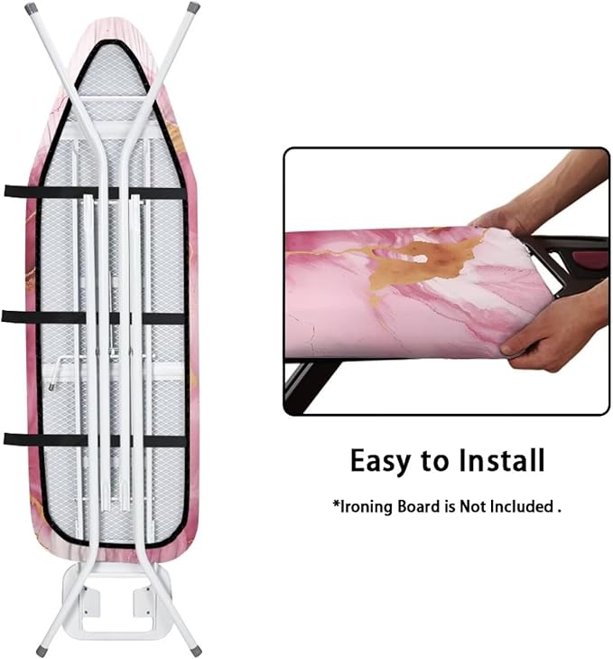Pink Marble Ironing Board Cover Extra Iron Board Cover Protector Novelty Gifts - Image 4