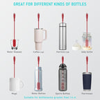 15.7" Silicone Bottle Brush, ddLUCK Water Bottle Cleaner Brush - Image 2