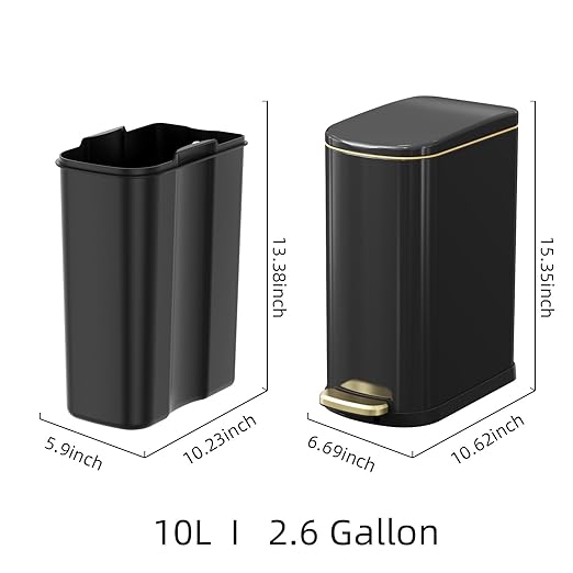 2.6 Gallon Slim Bathroom Trash Can - Image 5