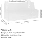 Bedside Caddy Hanging Storage Basket Little Size Plastic Beside Shelf Hang-on - Image 2